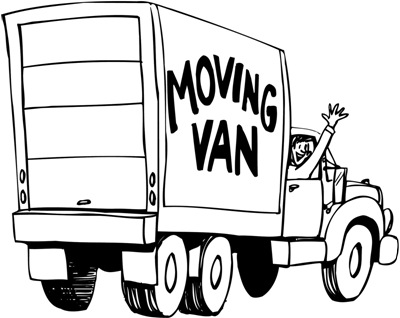 moving van-waving