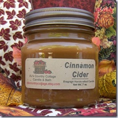 ajscountrycottage cinnamon cider candle
