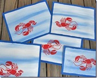 herons treasures lobster and fish place cards