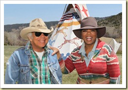 4 13 2011 - Oprah On Location At Ralph Lauren's Telluride, Colorado Ranch