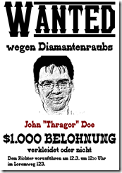 Beispiel für Wanted-Plakat