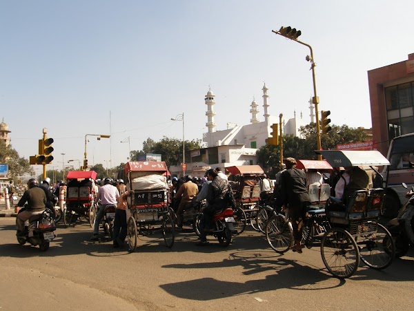 Obiective turistice India: trafic jam in Jaipur.JPG