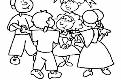 Imagenes De Niños Jugando En La Escuela Para Colorear