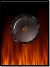 Big Fire Clock Screensaver for your E71 and E71x