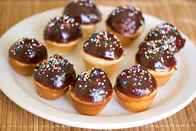 photo of Mini Doughnut Muffins on a plate