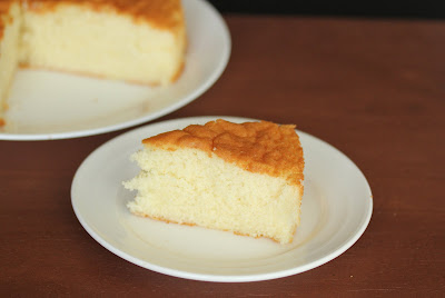 a slice of Hot Milk Sponge Cake