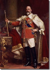 reu Eduardo VII el día de su coronación en 1902 pintado por Luke Fildes