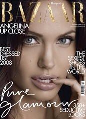 Angelina Jolie Harper Bazaar December 2008 cover photo (2)