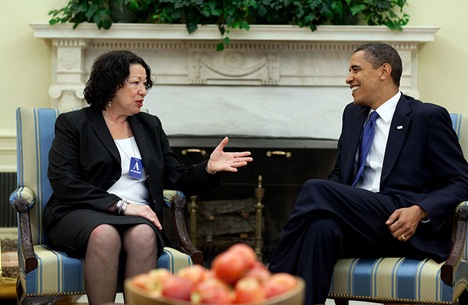 President Barack Obama and Judge Sonia Sotomayor