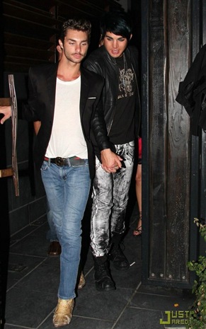 Adam Lambert and Boyfriend Drake LaBry Holding Hands Photo