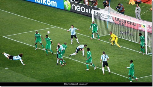 Gabriel Heinze Header Goal on Argentina South Africa World Cup Opening Game, Click on to Enlarge