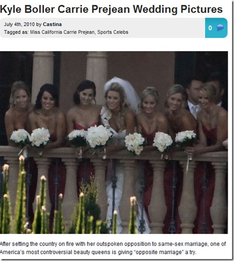 Carrie Prejean Wedding Picture
