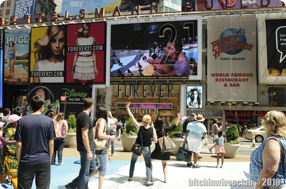 See us up on the billboard, just to the left of her and hoding the poloroid?