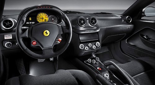 Interior of Ferrari 599 GTO