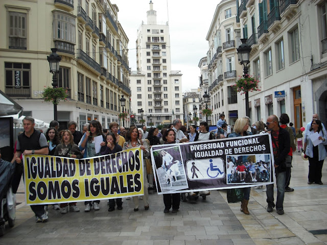 Cabecera de la marcha en Malaga