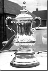 Photos of F.A Cup in Jarrow Police Yard.  Kept for safety before the match. 

(Photo courtesy of Mike Chambers)