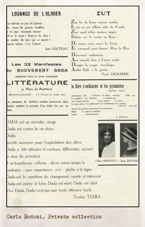 Dada: Dadaphone. París: n.7, marzo 1920. Editada por Tristan Tzara. Pulse para ver la imagen completa