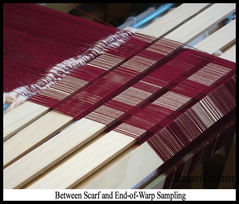 Between scarf and end of warp sampling