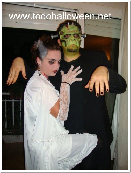 Bebida Canadá Pescador Todo Halloween: Fotos de los lectores: disfraz casero Frankenstein y pareja