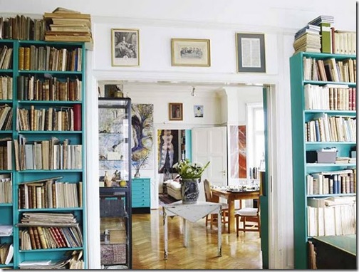 bookcases turquoise blackwhiteyellow