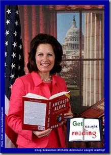 Michelle Bachmann caught reading!