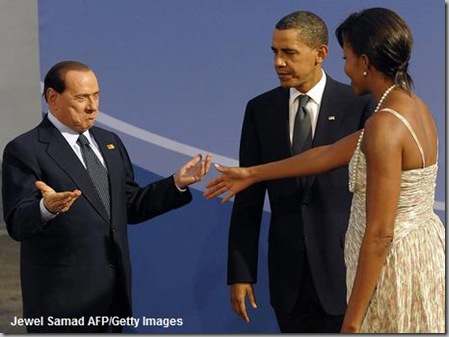 Obamas and Berlusconi