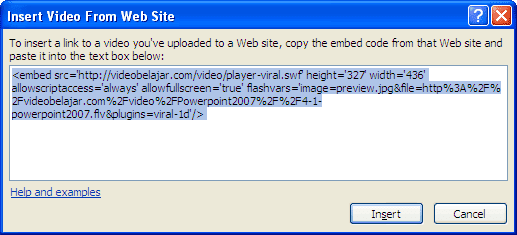 Paste Your Code Video from Web Site Paste Your Code Video from Web Site