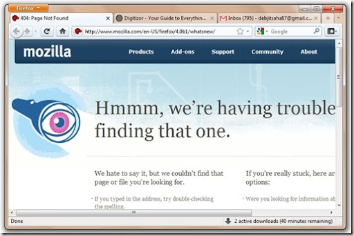 Mozilla Firefox 4.0 beta is