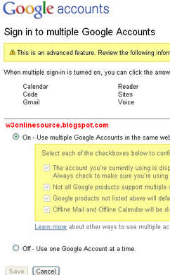 How to enable muliple log in to Google account