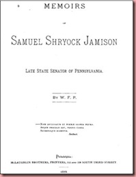 Memoirs SS Jamison inside cover