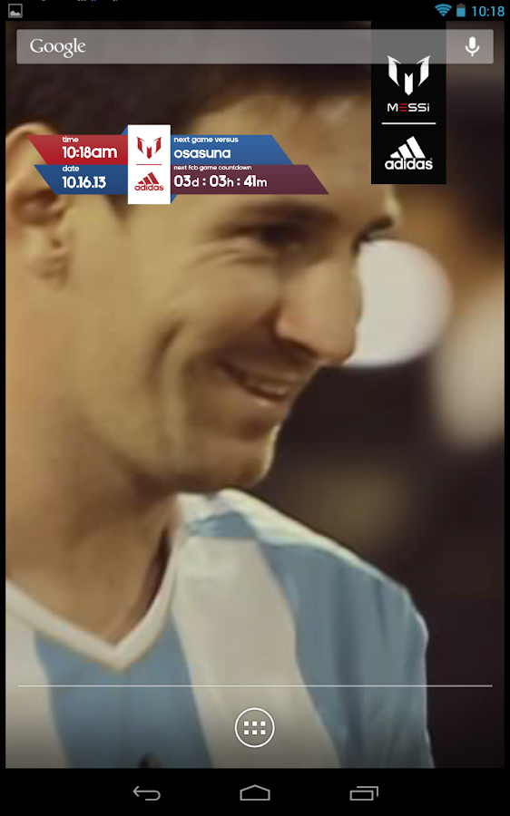 Official Messi Live Wallpaper - screenshot