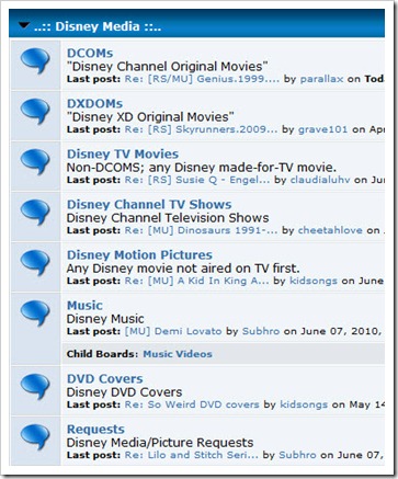 Disney media screenshot