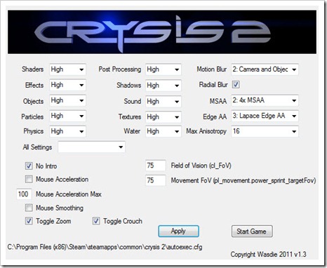 Crysis 2 Config Tool