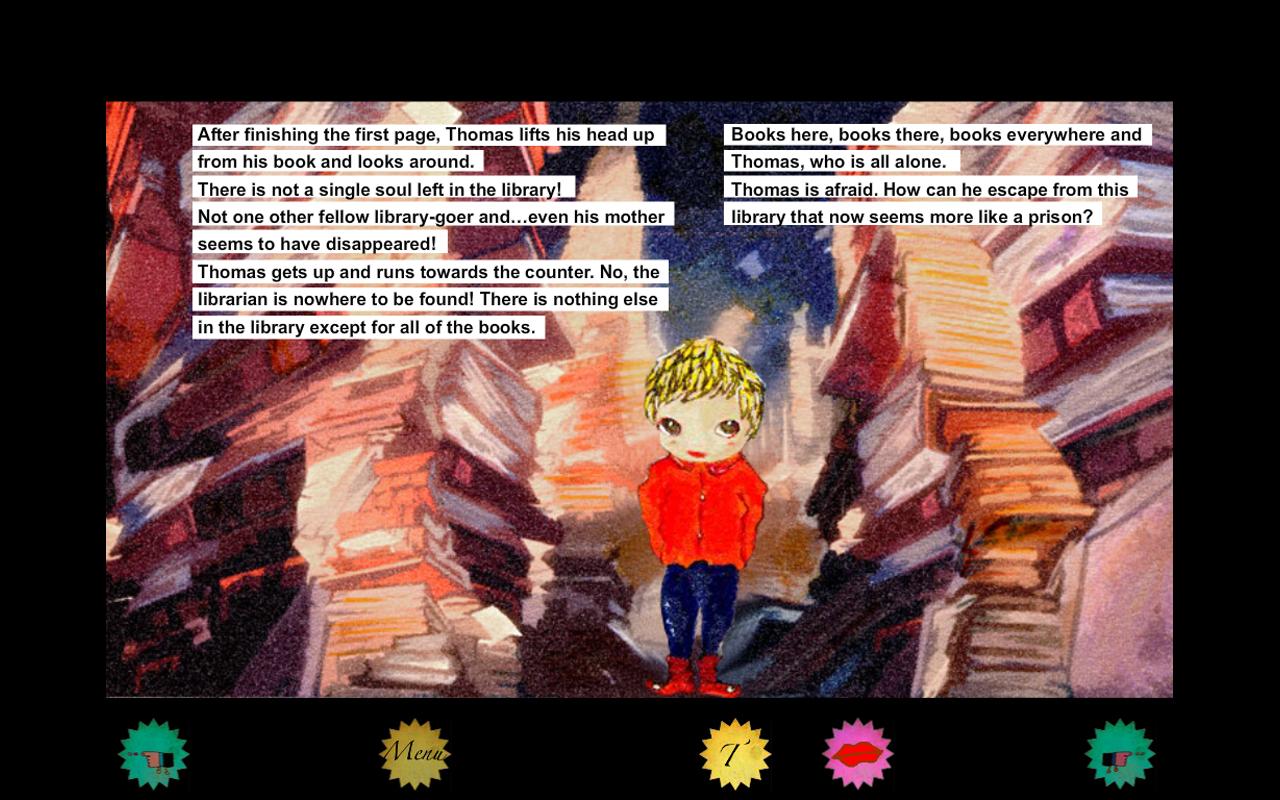 Android application Thomas’s Travels in Bookland screenshort
