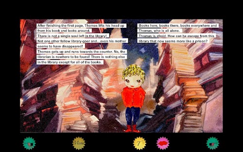 Android application Thomas’s Travels in Bookland screenshort