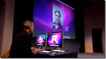 賈伯斯與蘋果工程師進行Mac與iPhone4的FaceTime視訊