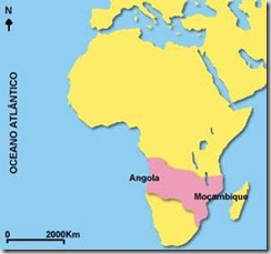 Mapa-cor-de-rosa. Este mapa marcava com a cor rosa os territórios a que Portugal se considerava por direito.