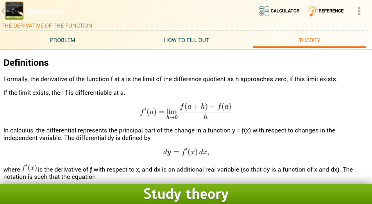 MathHelper: Algebra & Calculus - screenshot