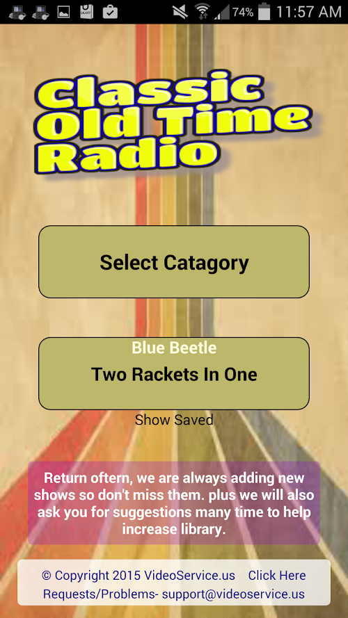 Android application Classic Old Time Radio screenshort