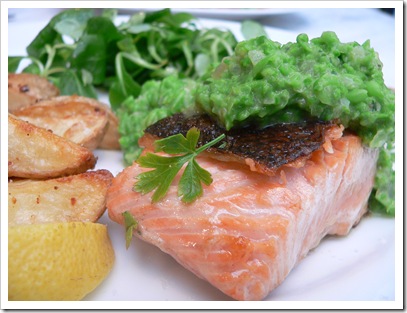 Maggie Beer's Salmon with Pea Salsa