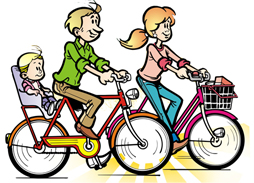 Família de bicicleta - Imagem do site Envolva-se