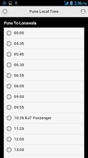Pune Local Timetable Screenshots 2