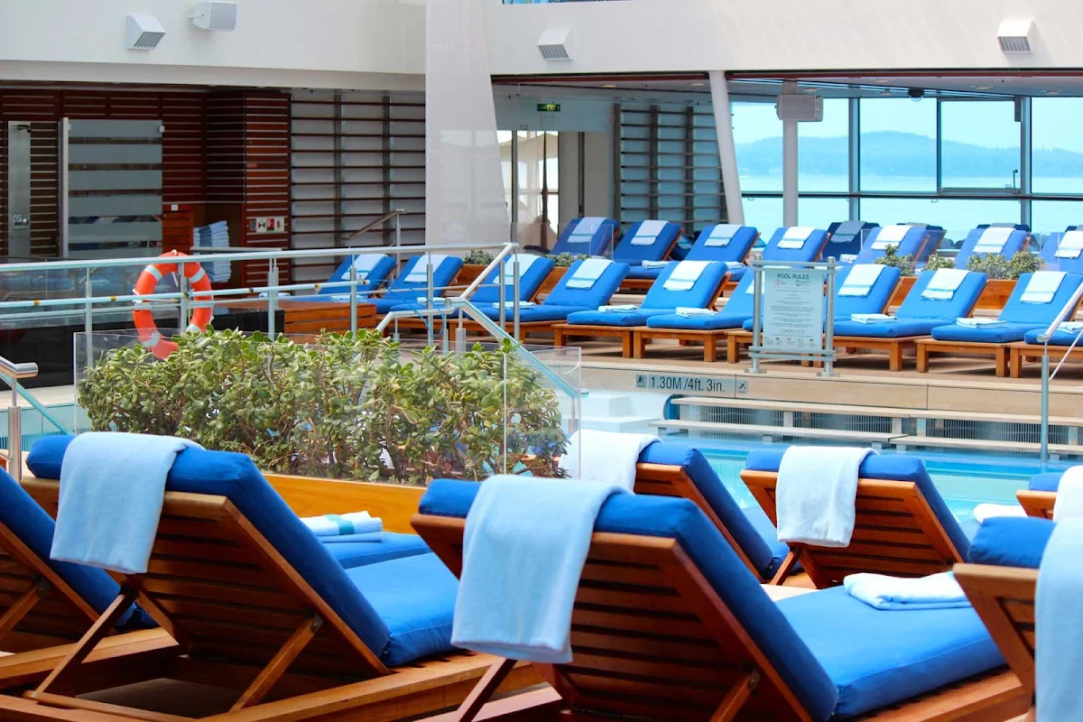 Celebrity-Solstice-Solarium-Pool - The Solarium Pool aboard Celebrity Solstice. 