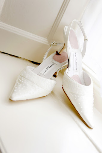 Filippa Scott wedding shoes, kitten heel
