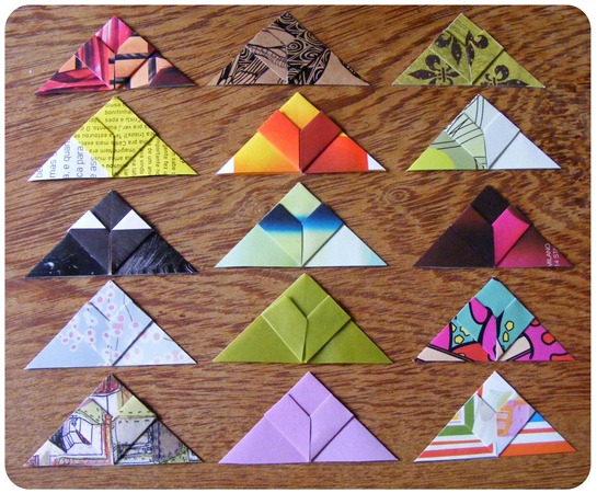 Marca páginas de origami