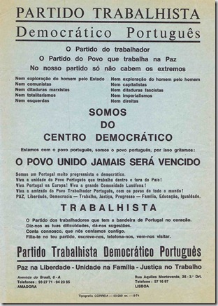 Partido Trabalhista Democrático Português 1974.1