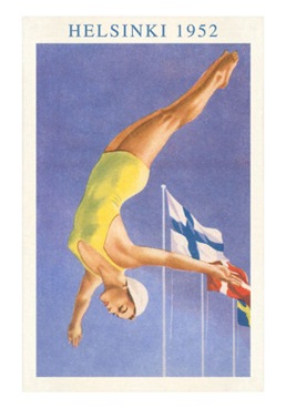 Diving-Helsinki-Finland-1952-Posters