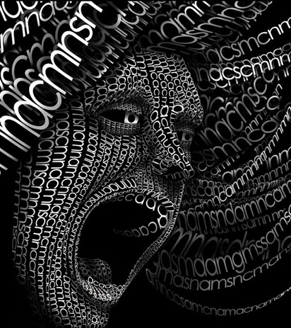 screaming_typography-portrait___by_goblina