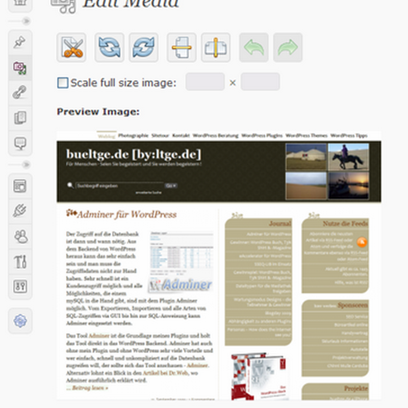 Editar imágenes en Wordpress 2.9