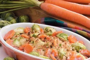 Spicy Brussels Sprouts and Carrots